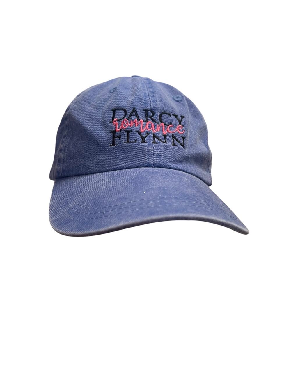 Vintage-Style Darcy Loves Flynn Adult OS Blue Embroidered Cotton Baseball Cap